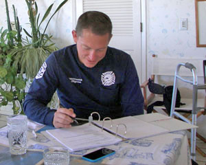 CHIPP paramedic completing paperwork