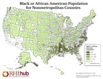 Black or African American Population for Nonmetropolitan Counties