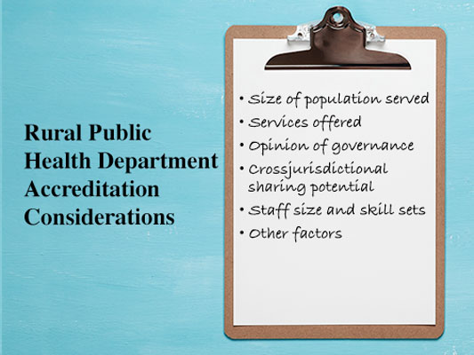 public health department accreditaiton considerations