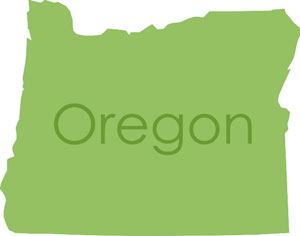 map outline of the state of Oregon