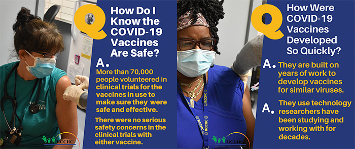 additional social media posts answering COVID-19 vaccine questions