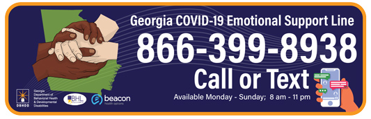 add for the Georgia COVID-19 Emotional Support line
