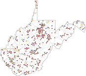 Selected Rural Healthcare Facilities in West Virginia